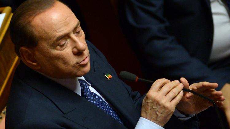 Silvio Berlusconi au Sénat italien, à Rome, le 2 octobre 2013 [Filippo Monteforte / AFP/Archives]