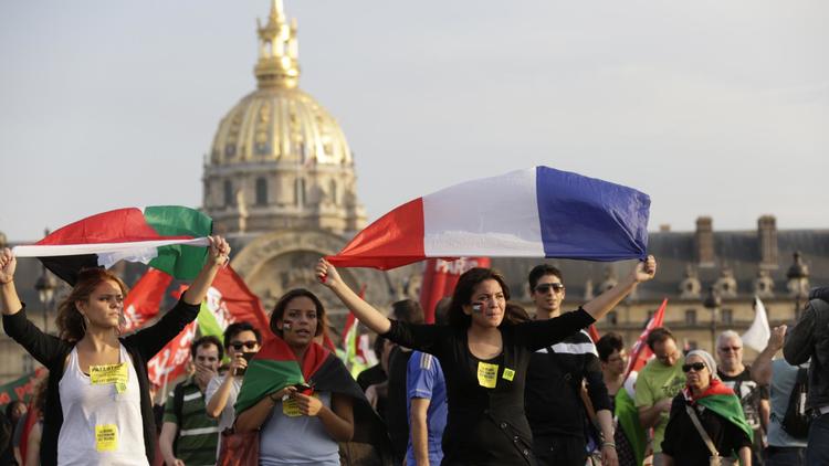 Manifestation propalestinienne, le 23 juillet à Paris [Kenzo Tribouillard / AFP]