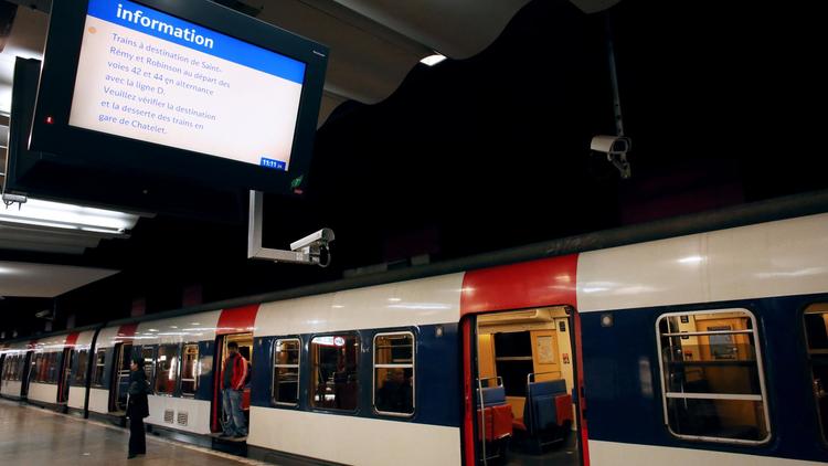 Une rame de RER à la station Gare du Nord [Thomas Samson / AFP/Archives]