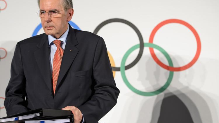 Le président du CIO, le Suisse Jacques Rogge, s'apprête à laisser la main après 12 ans à la tête du comité olympique. Ici le 4 juillet 2013 à Lausanne, Suisse. [Fabrice Coffrini / AFP/Archives]