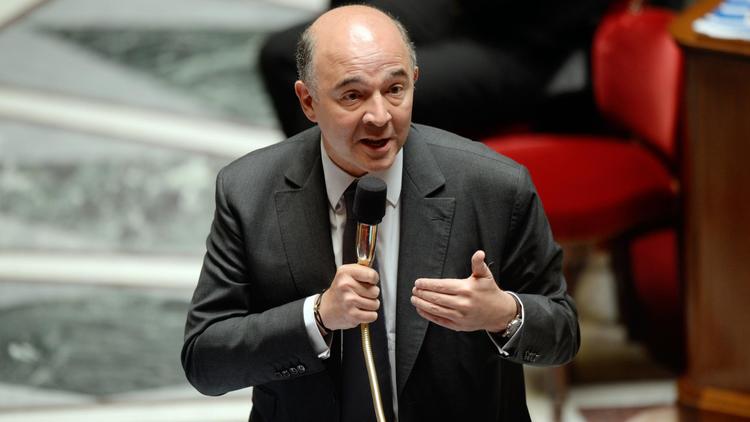 Le ministre de l'économie Pierre Moscovici lors d'une session du parlement, le 16 juillet 2013 [Martin Bureau / AFP]