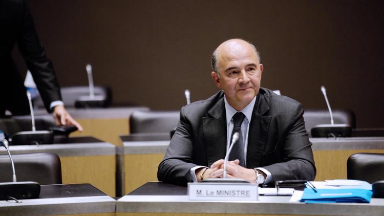Le ministre de l'Economie Pierre Moscovici devant la commission d'enquête parlementaire sur l'affaire Cahuzac, le 16 juillet 2013 [Martin Bureau / AFP]