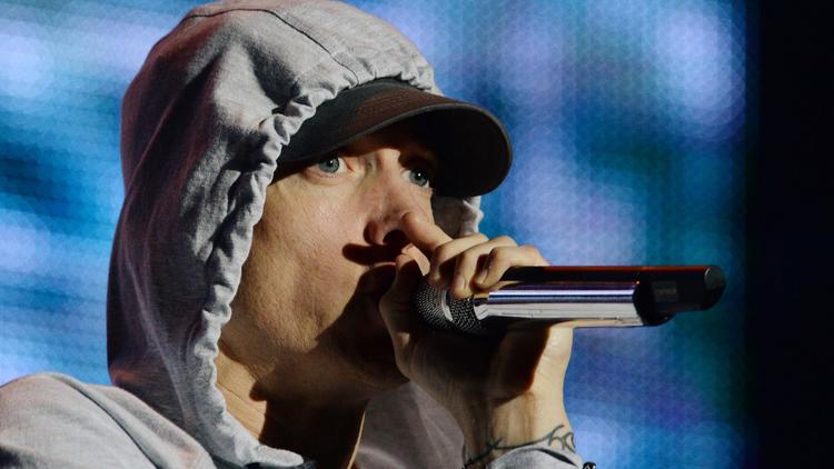 Le rappeur Eminem le 22 août 2013 au Stade de France [Pierre Andrieu / AFP]
