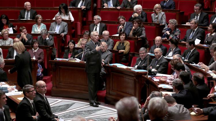 Jean-Marc Ayrault s'exprime devant l'Assemblée nationale le 1er octobre 2013 [Jacques Demarthon / AFP]