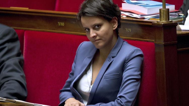 Najat Vallaud-Belkacem le 9 octobre 2013 à l'Assemblée nationale à Paris [Fred Dufour / AFP/Archives]