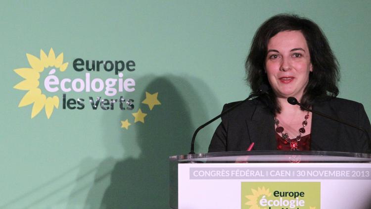 Emmanuelle Cosse, la nouvelle secrétaire nationale d'Europe Ecologie-Les Verts, le 30 novembre 2013 à Caen [Charly Triballeau / AFP]