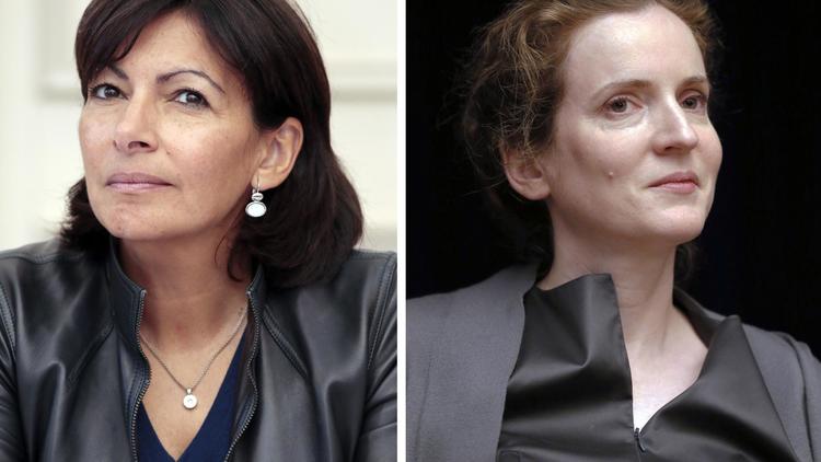 Anne Hidalgo (gauche) et Nathalie Kosciusko-Morizet, candidates rivales à la Mairie de Paris [Patrick Kovarik, Jacques Demarthon / AFP/Archives]