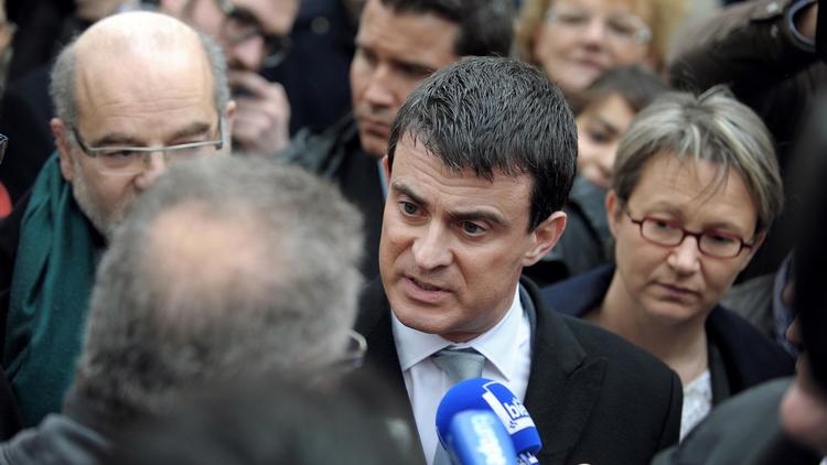 Le ministre de l'Intérieur Manuel Valls en déplacement à Rennes le 9 janvier 2014 [Jean-Sébastien Evrard / AFP]