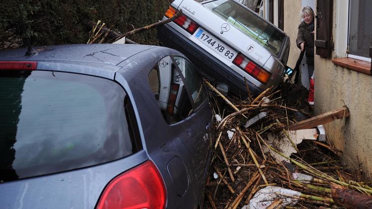 La commune de Londe-Les-Maures dévastée le 20 janvier 2014 par les inondations  [Boris Horvat / AFP]