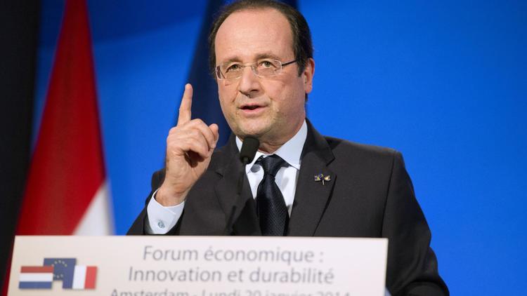 François Hollande le 20 janvier 2014 à La Haye [Alain Jocard / AFP]