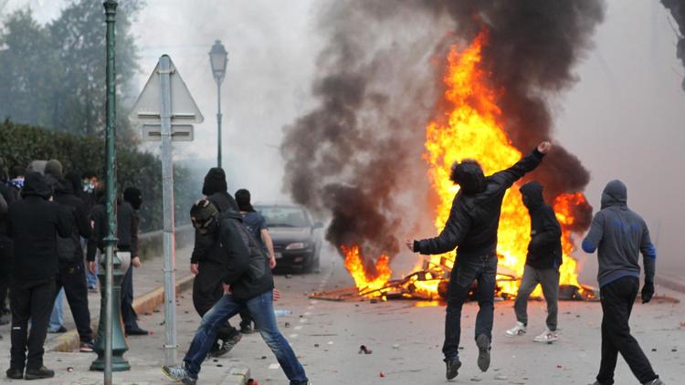 Incidents le 29 janvier 2014 à Corte après une manifestation nationaliste  [Pascal Pochard-Casabianca  / AFP]