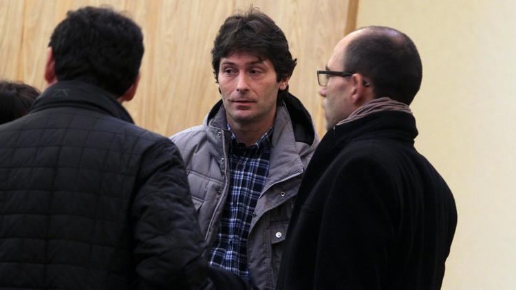 Le grutier Laurent Marie à l'ouverture de son procès le 31 janvier 2014 à Cherbourg [Charly Triballeau / AFP/Archives]