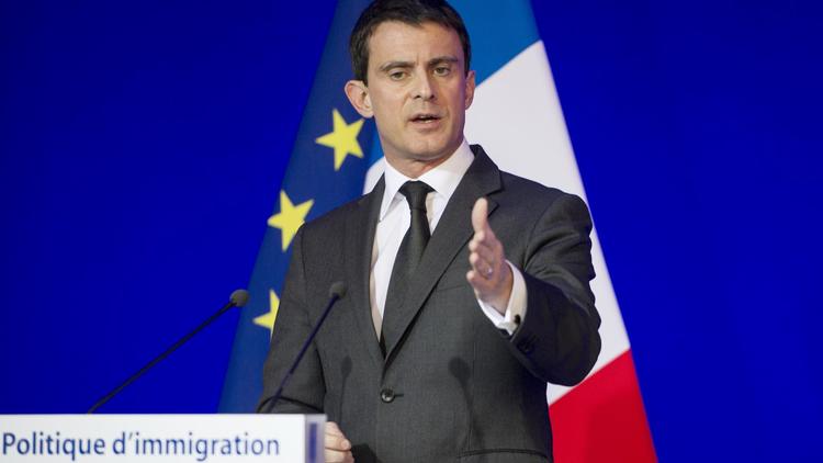 Manuel Valls le 31 janvier 2014 à Paris [Fred Dufour / AFP]
