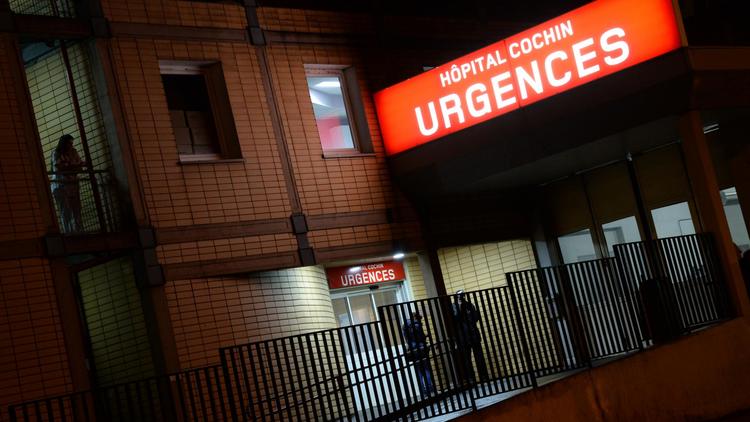 L'entrée des urgences le 20 février 2014 à l'hôpital Cochin, à Paris.