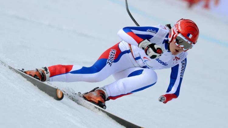 La Française Marie Bochet en descente debout aux jeux Paralympiques le 8 mars 2014 à Rosa Khutor  [ / AFP]