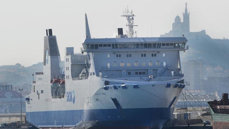 Le ferry "Paglia Orba" de la SNCM dans le port de Marseille le 27 mars 2014 [Boris Horvat / AFP/Archives]