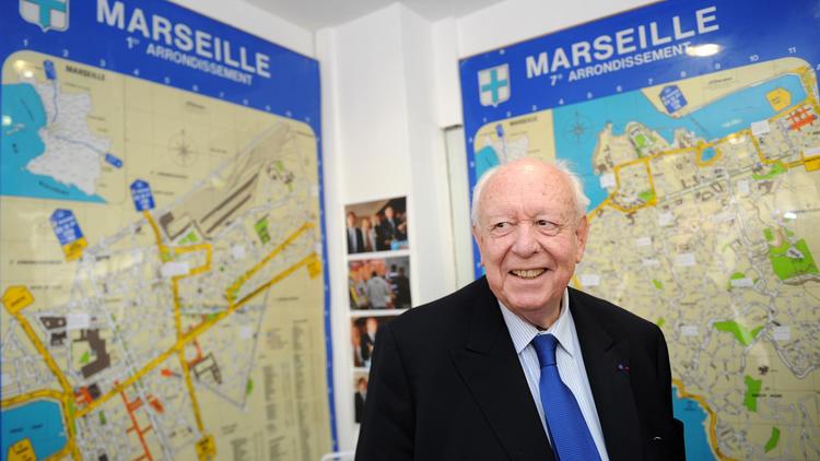 Le maire sortant UMP de Marseille Jean-Claude Gaudin le 30 mars 2014 [Boris Horvat / AFP]