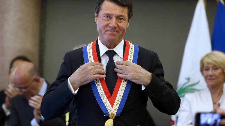 L'UMP Christian Estrosi lors de sa réélection comme maire par le conseil municipal de Nice, le 4 avril 2014 [Valéry Hache / AFP/Archives]