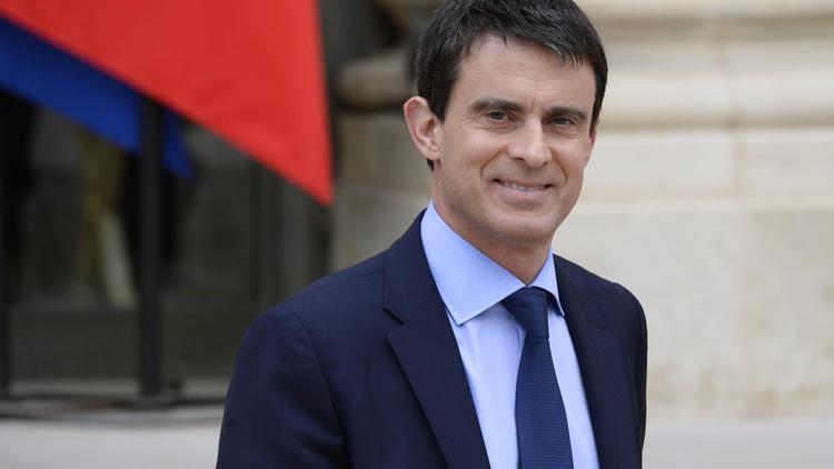 Le Premier ministre Manuel Valls quitte l'Elysée, à Paris le 4 avril 2014 [Lionel Bonaventure / AFP/Archives]