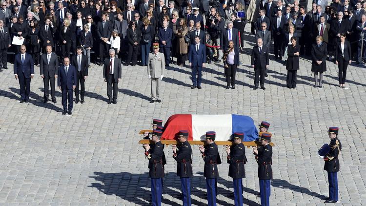 Hommage national à Dominique Baudis le 15 avril 2014 aux Invalides, à Paris [Eric Feferberg / AFP]