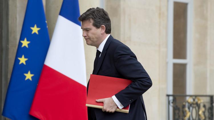Le ministre de l'Economie Arnaud Montebourg à son arrivée le 28 avril 2014 à l'Elysée à Paris [Alain Jocard / AFP/Archives]