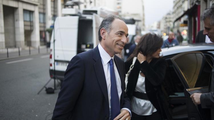 Le patron de l'UMP Jean-Francois Copé à son arrivée au siège du parti le 25 mai 2014 à Paris [Fred Dufour / AFP]