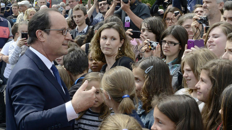 François Hollande le 6 juillet 2014 à Mont-Mouchet (Haute-Loire) [Jean-Philippe Ksiazek / AFP]