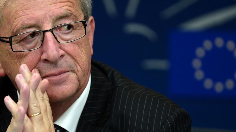 Le Luxembourgois Jean-Claude Juncker élu président de la Commission européenne le 15 juillet 2014, au Parlement européen à Strasbourg, dans l'est de la France [Frrédéric Florin / AFP]