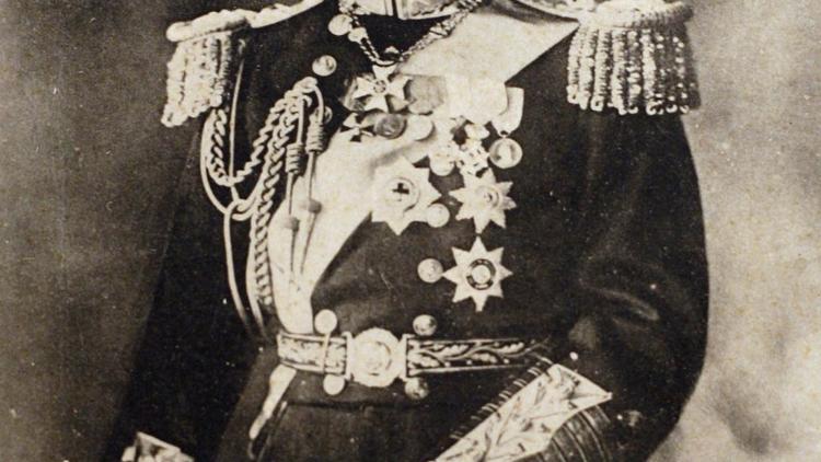 Carte de l'Historial de Péronne montrant le tsar Nicolas II pendant la Première guerre mondiale [ / Historial de Péronne/AFP/Archives]