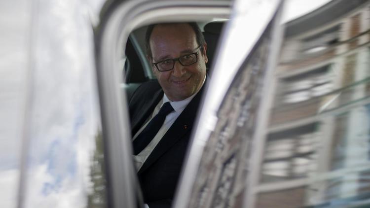 Le président de la République François Hollande, 4 août 2014 à Liège en Belgique [Fred Dufour / AFP/Archives]