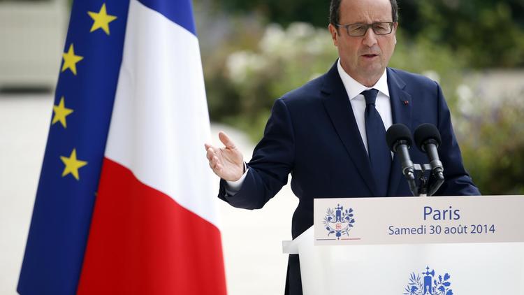 François Hollande à l'Elysée, le 30 août 2014 [Kenzo Tribouillard / AFP]