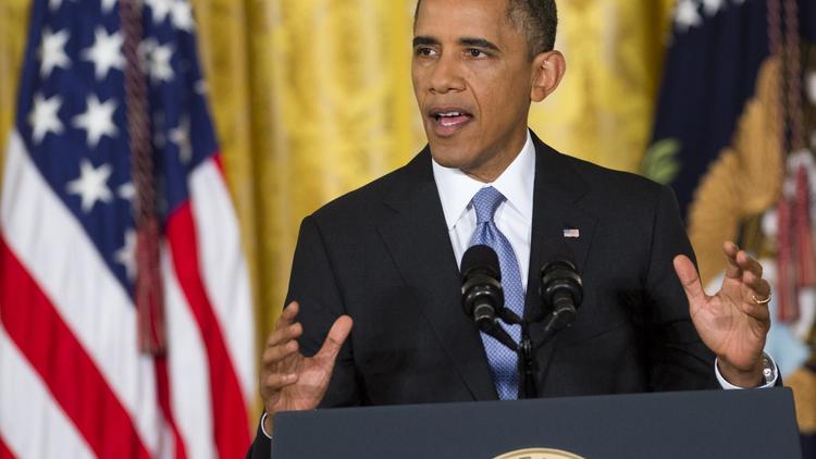 Le président américain Barack Obama à Washington le 9 août 2013 [Saul Loeb / AFP]