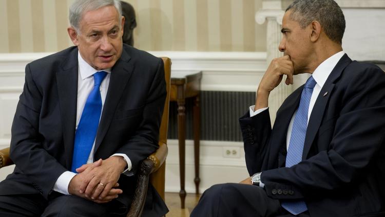 Le Premier ministre israélien Benjamin Netanyahu(g) et le président américain Barack Obama, le 30 septembre 2013 à Washington DC  [Saul Loeb / AFP]