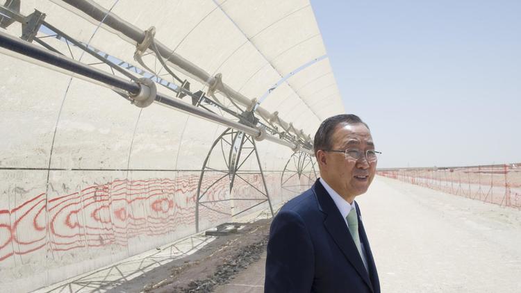 Ban Ki-moon le 5 mai 2014 à Abou Dhabi [Eskinder Debebe  / Onu/AFP]