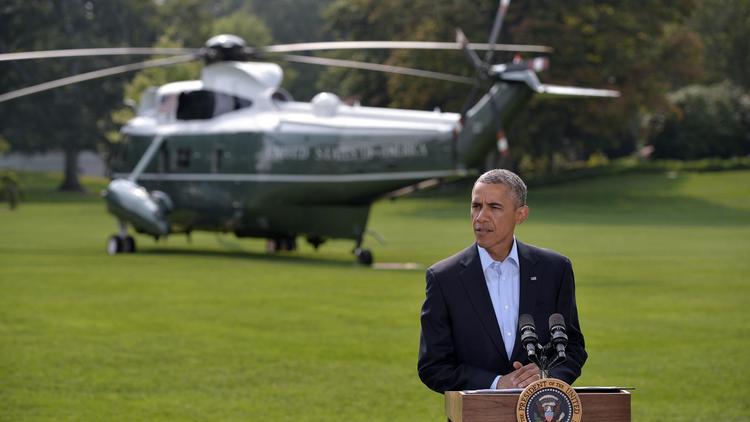 Barack Obama à la Maison Blanche le 9 aout 2014 [Mandel Ngan / AFP]