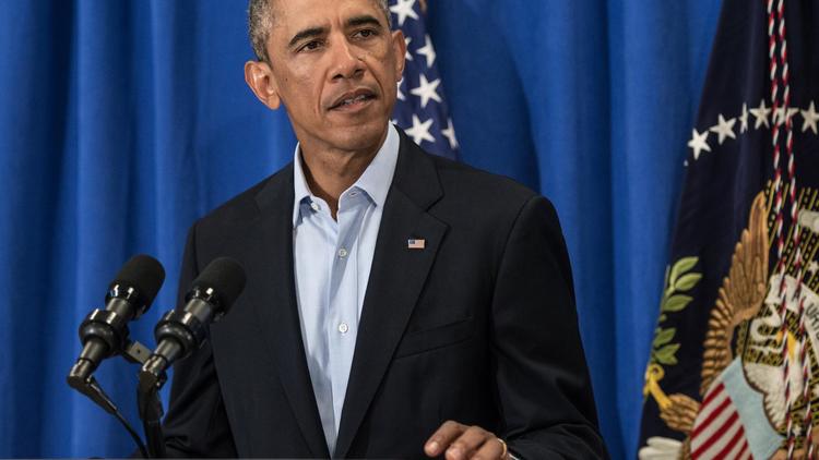 Barack Obama le 20 août 201 à Martha's Vineyard dans le Massachusetts [Nicholas Kamm  / AFP/Archives]