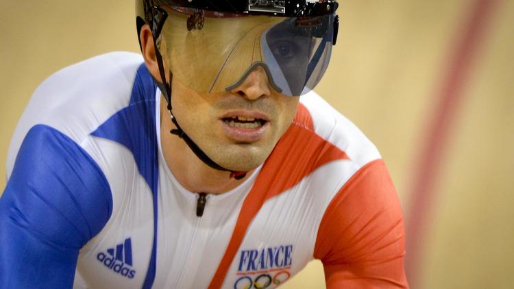 Mickaël Bourgain a été éliminé au deuxième tour du keirin des JO de Londres, mardi, sur la piste du vélodrome olympique.[AFP]