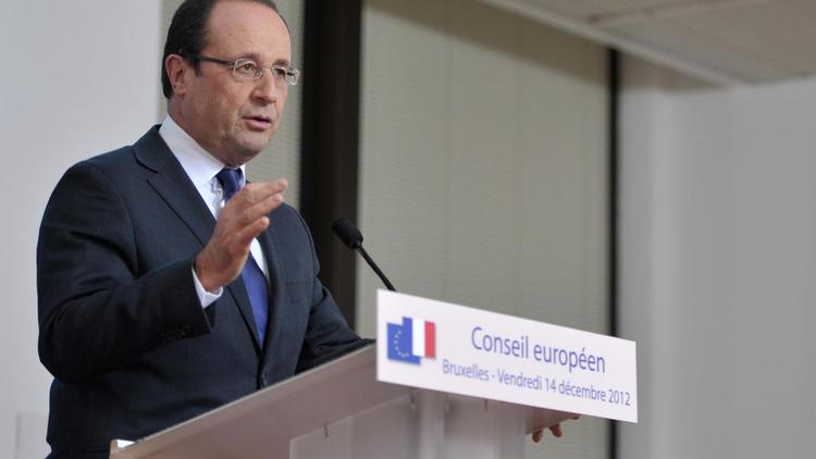 François Hollande le 14 décembre 2012 à Bruxelles [Bertrand Langlois / AFP]