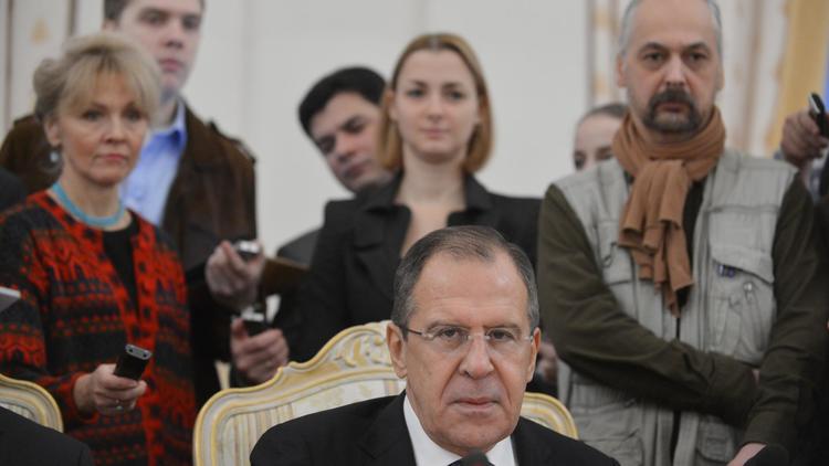 Sergueï Lavrov le 28 décembre 2012 à Moscou [Natalia Kolesnikova / AFP]