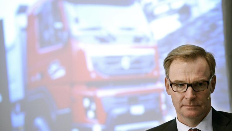 Le directeur général de Volvo Olof Persson en conférence de presse le 6 février 2013 à Stockholm [Janerik Henriksson / Scanpix/AFP]