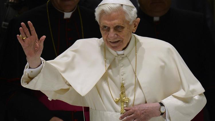 Le pape Benoît XVI le 13 février 2013 au Vatican