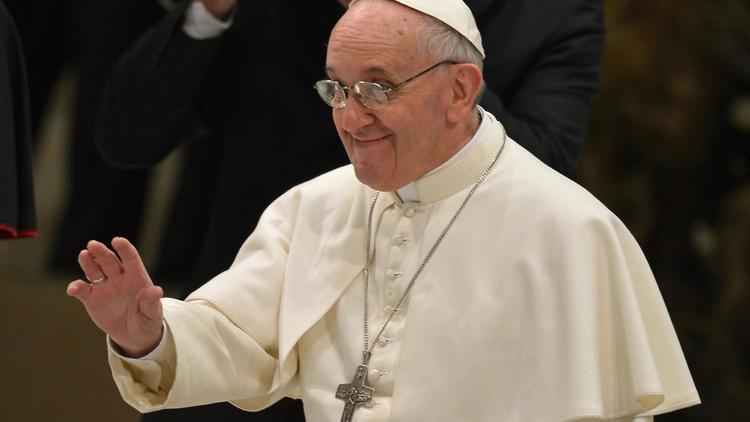Le pape François le 16 mars 2013  au Vatican à l'occasion d'une rencontre au Vatican [Vincenzo Pinto / AFP]
