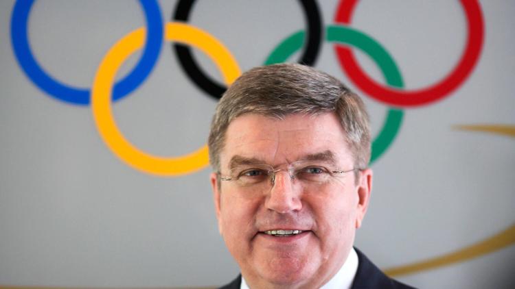 Thomas Bach, président du Comité olympique allemand (DOSB) et vice-président du Comité international olympique (CIO) le 9 mai 2013 à Francfort [Frank Rumpenhorst / AFP]