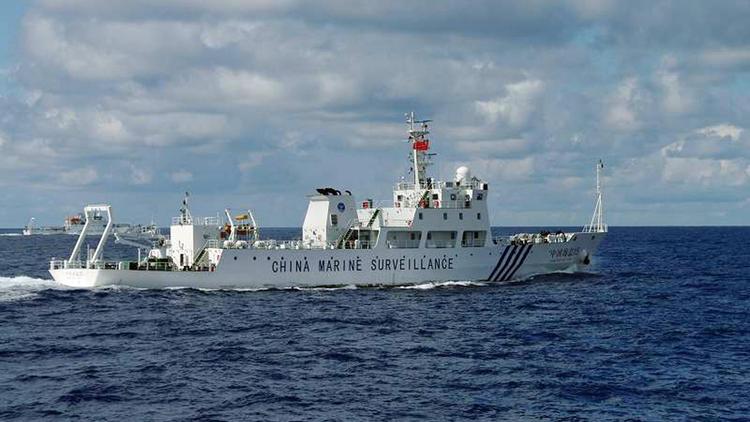 Photo transmise par les Gardes côtes du Japon, montrant un navire de surveillance chinois à proximité près des îles de Senkaku/Diaoyu, le 14 septembre 2012 [Japan Coast Guard / Guardes Côtes du Japon/AFP]