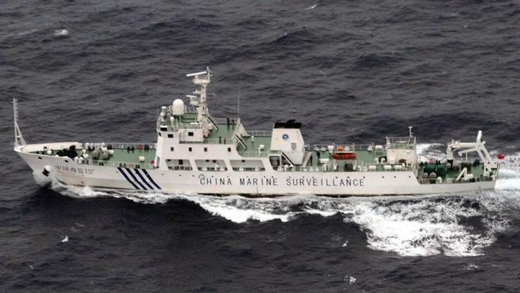 Une photo de la Japan Coast Guard montre un bâteau de surveillance chinois près des îles disputées de Senkaku, le 23 avril 2013 [Japan Coast Guard / Japan Coast Guard/AFP]