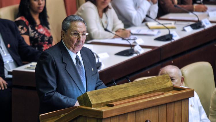 Réélu, le président Raul Castro s'adresse à l'assemblée nationale cubaine, le 24 février 2013 à La Havane [Adalberto Roque / AFP]