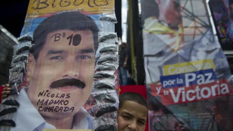 Un jeune partisan du président élu Nicolas Maduro à Caracas, au Venezuela, le 17 avril 2013 [Raul Arboleda / AFP]