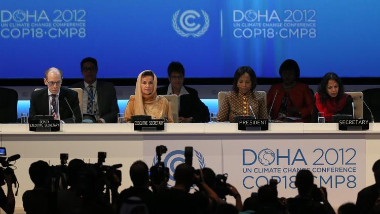Ouverture de la conférence de Doha sur le climat, le 26 novembre 2012 [Karim Jaafar / Al Watan/AFP]