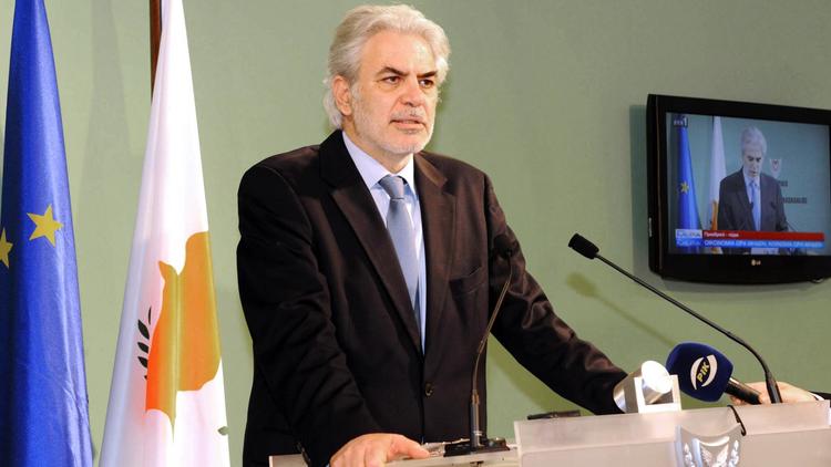 Le porte-parole du gouvernement chypriote Christos Stylianides, le 22 mars 2013 à Nicosie [ / PIO/AFP]