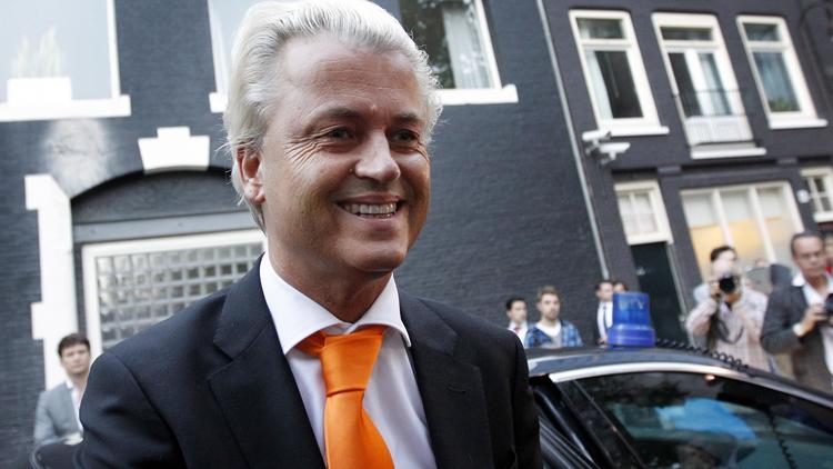 Au cours d'une campagne électorale dominée par l'Europe, le chef de file de l'extrême droite néerlandaise Geert Wilders a troqué son traditionnel discours anti-islam contre une europhobie exacerbée lui permettant de rester à flots dans les sondages.[ANP]